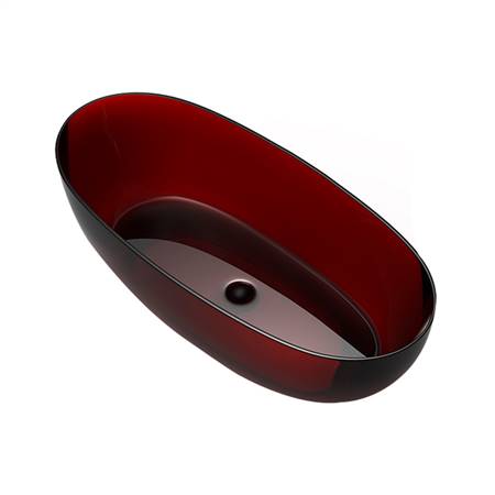 Transparent resin bathtub