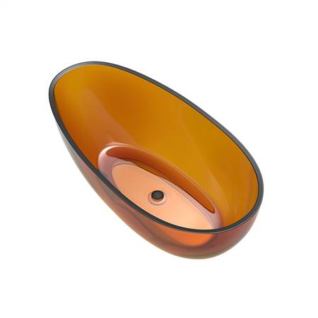 Transparent resin bathtub