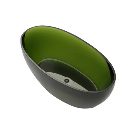 Transparent resin bathtub