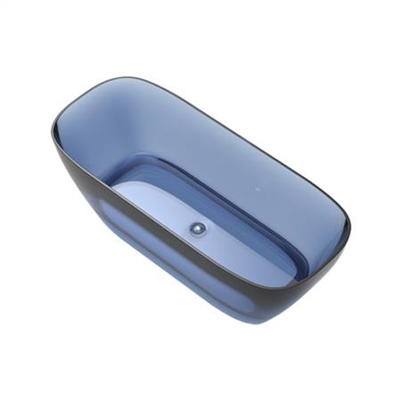 Transparent resin bathtub