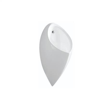 Hanging urinal with rear water inlet wall drainage