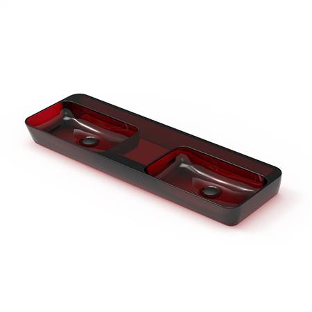 Transparent resin basin