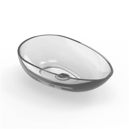 Transparent resin basin