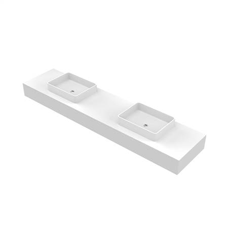 Artificial stone integrated basin