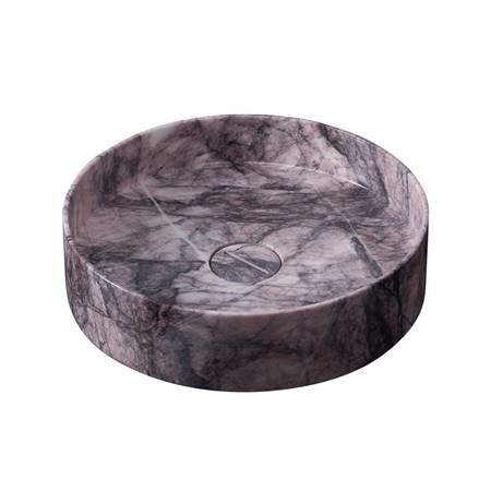 Transparent circular fragrant snow plum marble basin