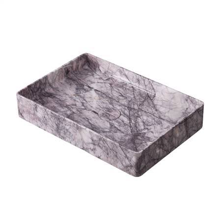 Transparent circular fragrant snow plum marble basin