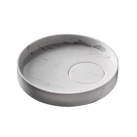 Minimalist Yugoslav white marble basin